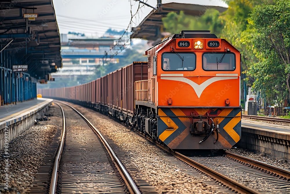 Freight Train Approaching Station Freight Train Approaching Station