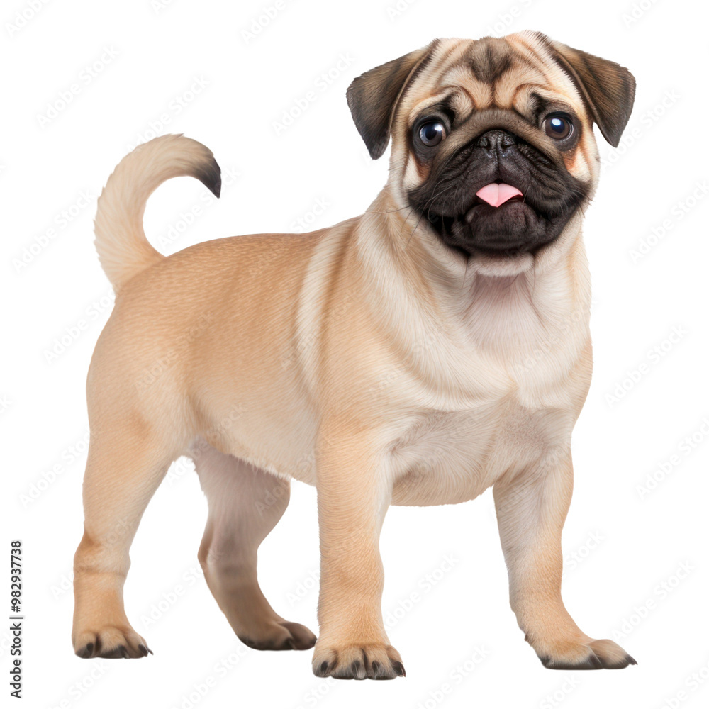 Obraz premium PNG Pug dog mammal animal.
