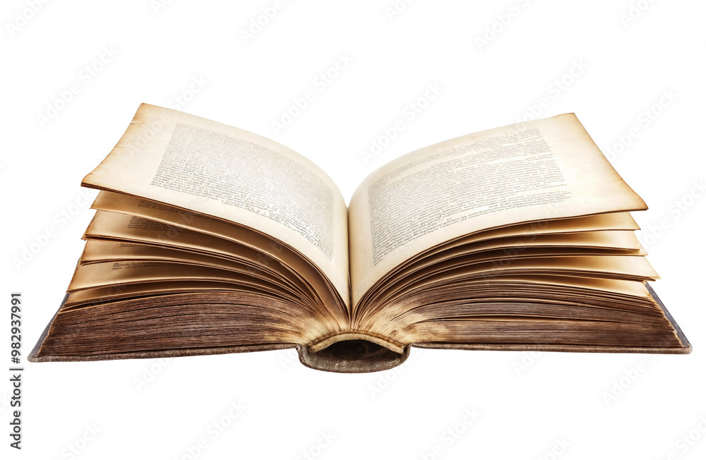 Open book isolated on transparent background, cut-out png Open book isolated on transparent background, cut-out png