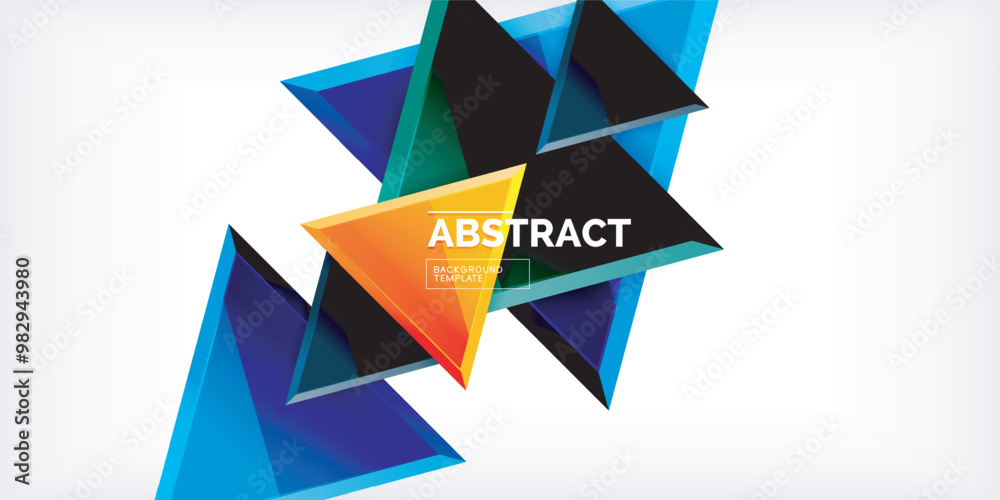 Abstract background - glossy triangles. Vector Illustration For Wallpaper, Banner, Background, Card, Book Illustration, landing page Abstract background - glossy triangles. Vector Illustration For Wallpaper, Banner, Background, Card, Book Illustration, landing page