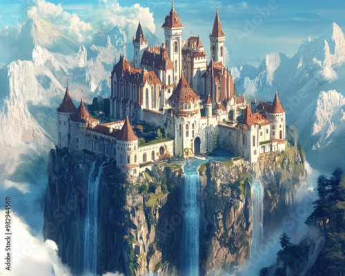 fantasy castle illustration photo