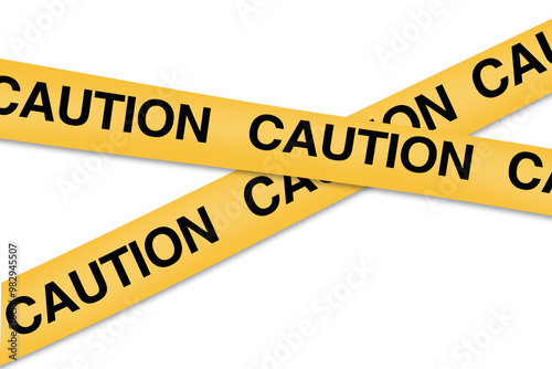 Yellow caution tape illustration