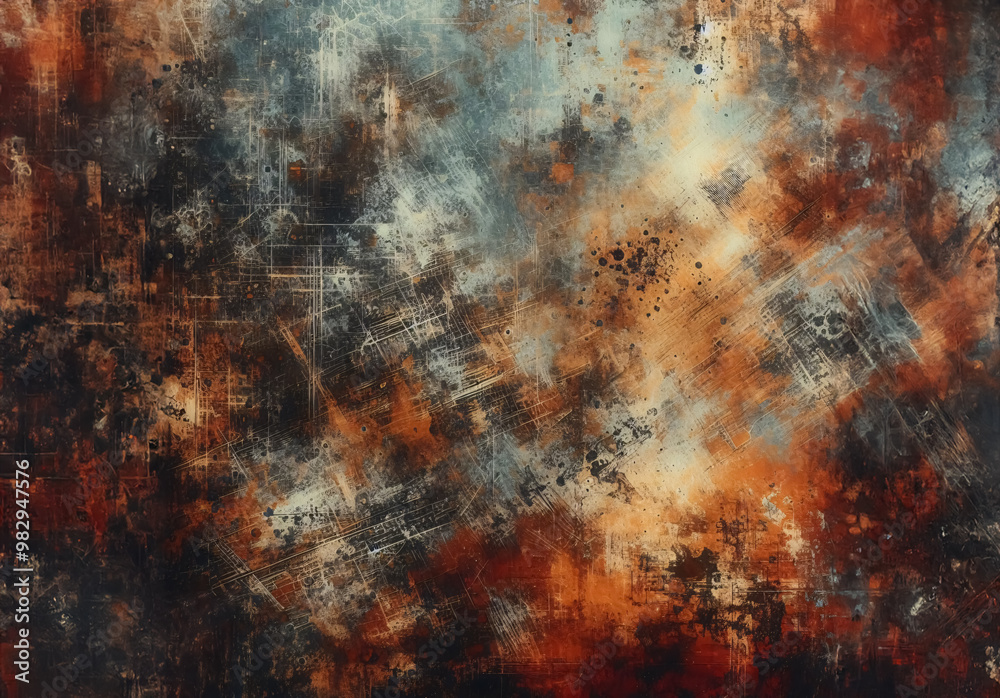 Obraz premium Wallpaper, Grunge, rostig, verwittert, Hintergrund oder Textur, Metallwand
