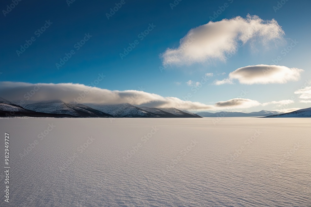 Obraz premium Fluffy Clouds Floating Above a Clean White Landscape