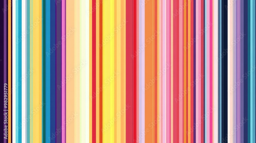 Vertical Stripes with Variable Widths Colorful Lines Pattern Vertical Stripes with Variable Widths Colorful Lines Pattern
