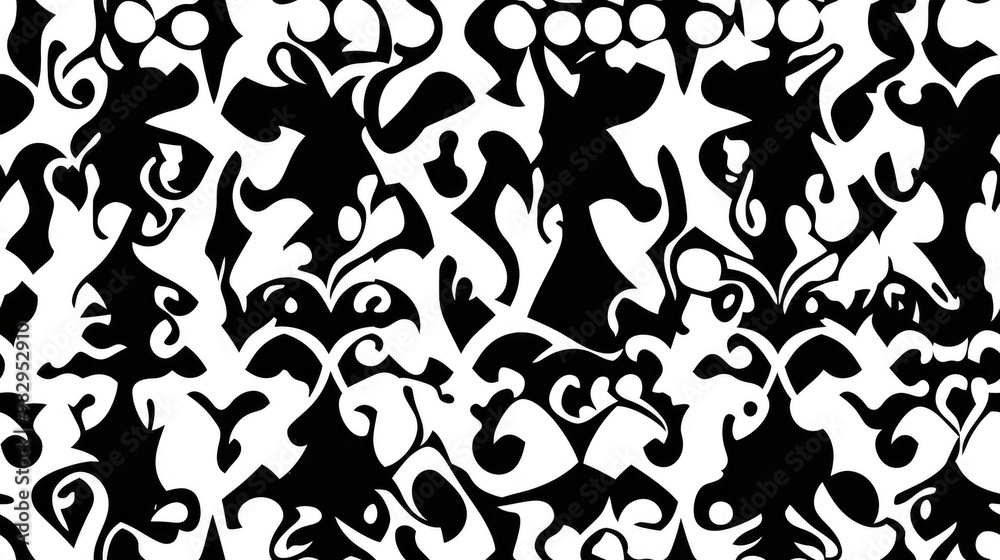 Seamless black and white repeating pattern suitable for web design textures cards posters fabrics and textiles Design elements included Seamless black and white repeating pattern suitable for web design textures cards posters fabrics and textiles Design elements included