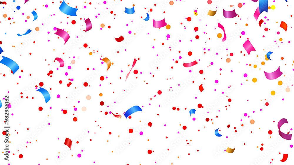 Confetti falling on a transparent background Confetti falling on a transparent background