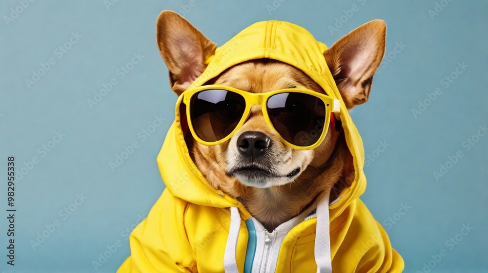 Fototapeta premium dog with sunglasses