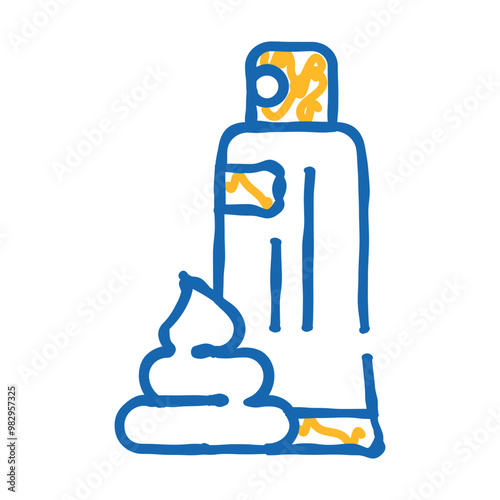 shaving foam allergen doodle icon sketch vector. shaving foam allergen sign. isolated symbol illustration