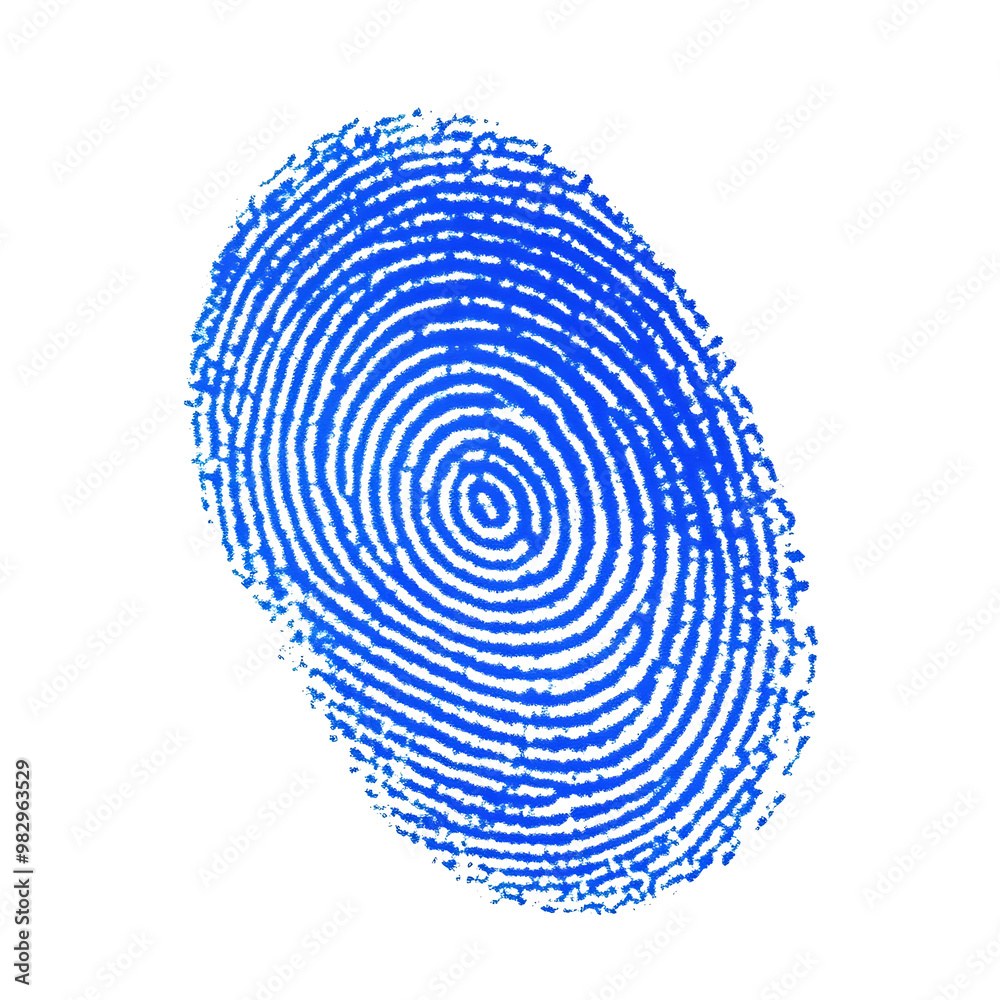 Fototapeta premium Finger Print on transparent background, red fingerprint against on white background, black Fingerprint isolated png.