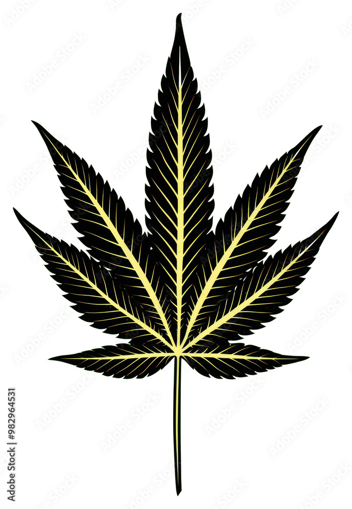 PNG Silkscreen illustration of marijuana plant leaf cannabis. PNG Silkscreen illustration of marijuana plant leaf cannabis.