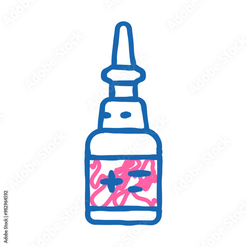 eye drops medical treatment doodle icon sketch vector. eye drops medical treatment sign. isolated symbol illustration