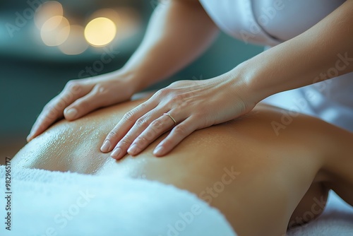 Wallpaper Mural Young woman having massage in spa salon, closeup. Beauty treatment Torontodigital.ca