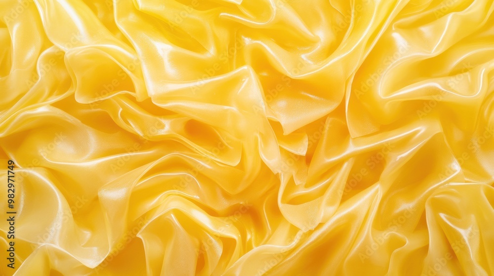 A close up of a yellow fabric that is made from silk, AI A close up of a yellow fabric that is made from silk, AI