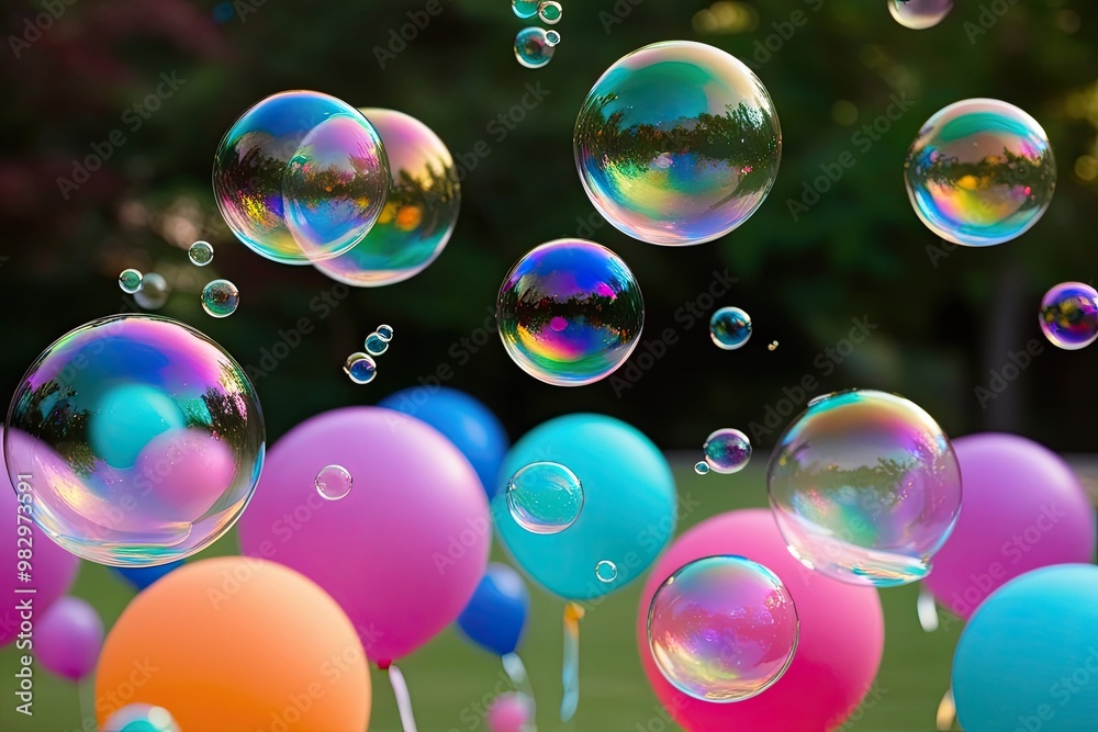 Joyful Bubbles Gliding Gracefully to Celebrate a Special Event Joyful Bubbles Gliding Gracefully to Celebrate a Special Event