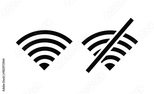 Wifi wireless internet signal flat icon vector