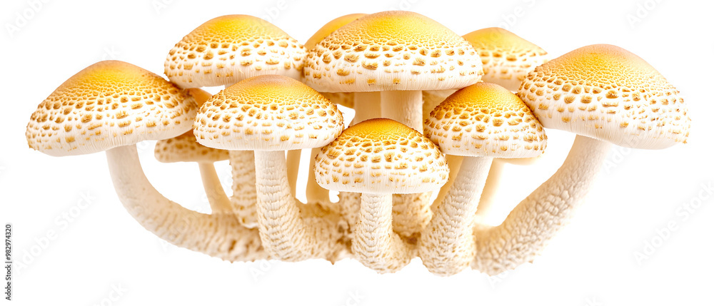 Mushroom Cluster Isolated on White Background Mushroom Cluster Isolated on White Background