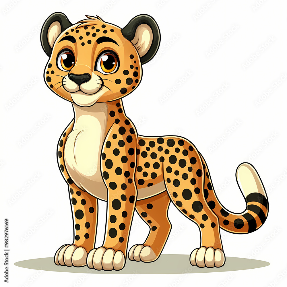 Illustration of Cheetah against a white background Illustration of Cheetah against a white background