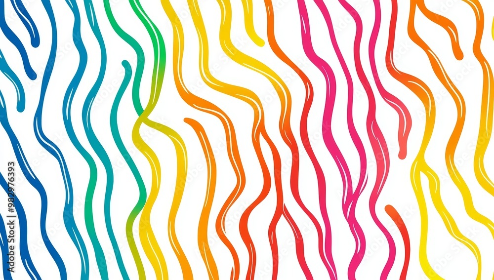 Colorful Wavy Stripes Pattern Colorful Wavy Stripes Pattern