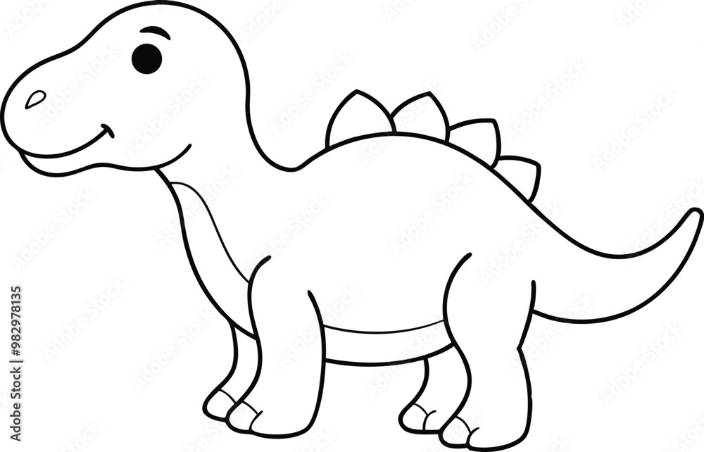 Fototapeta premium Colorful Dinosaurs Vector Illustrations for Young Explorers 