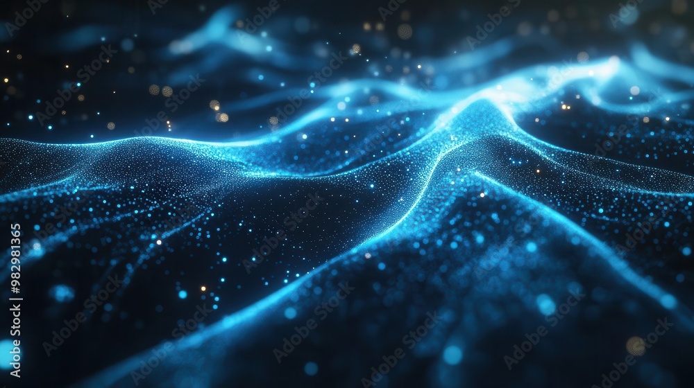 futuristic ai network visualization glowing blue neural pathways forming abstract patterns dark background with pulsating light effects sleek hightech aesthetic with holographic elements futuristic ai network visualization glowing blue neural pathways forming abstract patterns dark background with pulsating light effects sleek hightech aesthetic with holographic elements