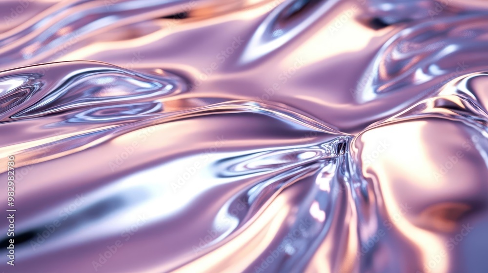 futuristic chrome texture with liquid metal appearance reflective surface ripples with iridescent hues creating a glamorous and otherworldly background reminiscent of glam metal aesthetics futuristic chrome texture with liquid metal appearance reflective surface ripples with iridescent hues creating a glamorous and otherworldly background reminiscent of glam metal aesthetics