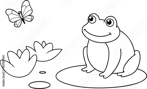 Frogs and Butterflies for Colorful Vector Adventure
