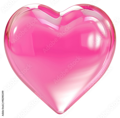 Glossy pink heart icon