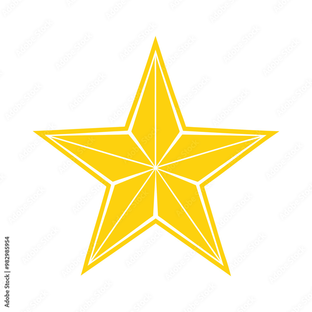 Golden star icon vector Isolated on white Background. Golden star icon vector Isolated on white Background.