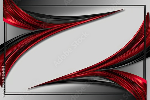 Eye-catching Red and Black Dynamic Border Design with Ample Copy Space