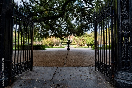 Side Entrance to Jackson Square in front of the Saint Louis Cathedral photo