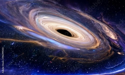 Black hole in the depths of space