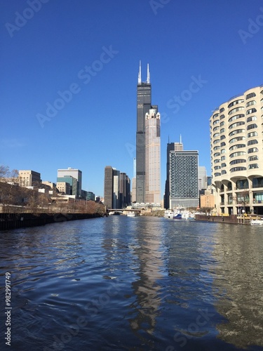 Canvas Print Chicago city skyline