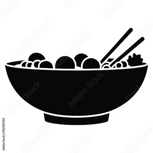 Poke bowl Silhouette