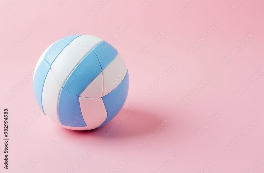 volleyball ball on a pink plain background with space for text. High quality illustration volleyball ball on a pink plain background with space for text. High quality illustration