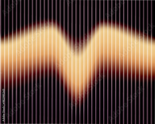 Canvas Print The effect of the ribbed texture of glass with the superimposition of light reflection on dark