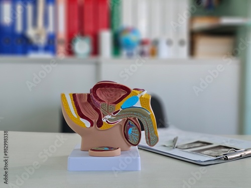 Anatomy of penis for the education physiology concept photo