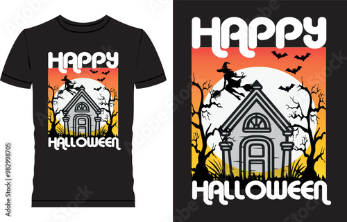 Halloween T Shirt Design, Happy Halloween