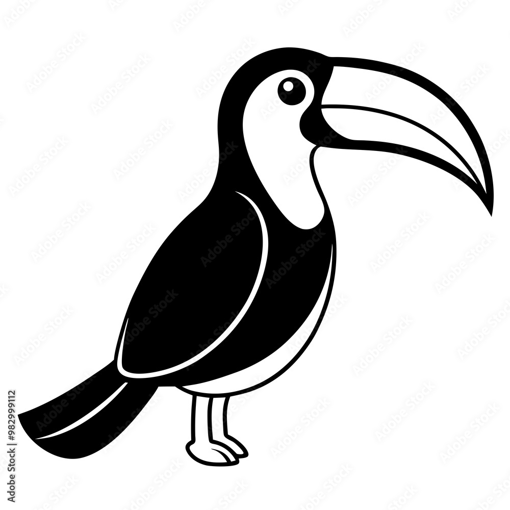 Obraz premium Toucan Icon Bold Abstract Design with Emphasized