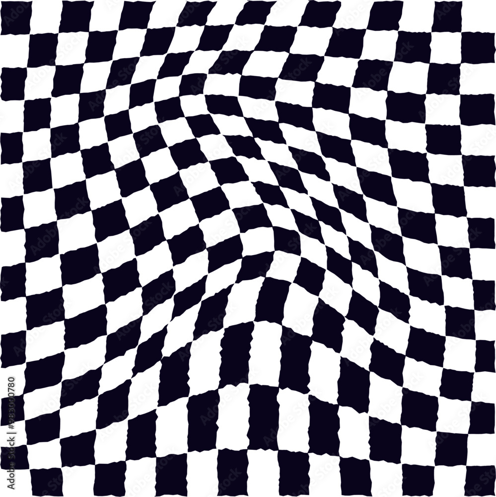 Psychedelic checkerboard pattern Psychedelic checkerboard pattern