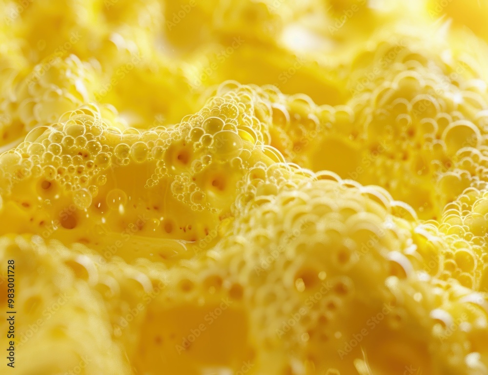 Yellow foam, bubbles, texture, abstract background Vibrant yellow hues create a lively and energetic scene, perfect for various design projects and presentations Yellow foam, bubbles, texture, abstract background Vibrant yellow hues create a lively and energetic scene, perfect for various design projects and presentations