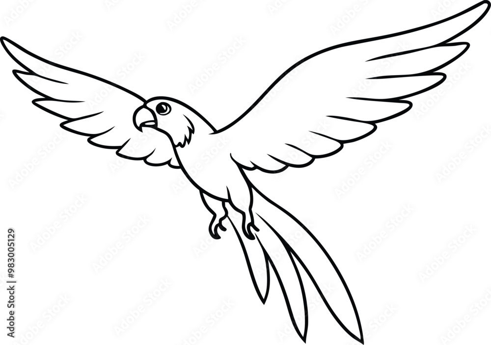 Obraz premium macaw flying with spread wings