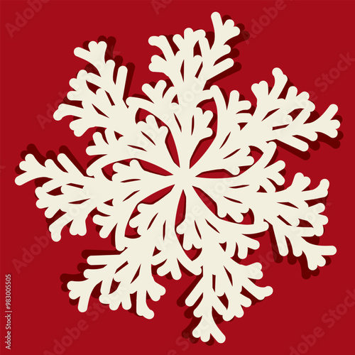 snowflake shaggy vector simple winter