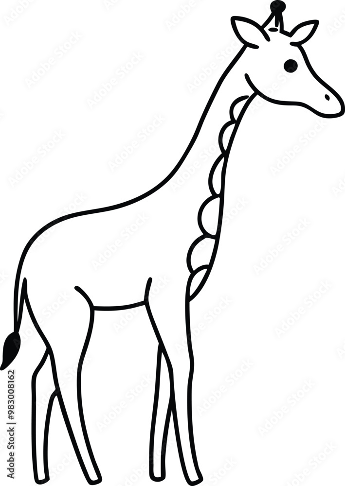 Gentle Giant Giraffe Strolling Through the Wild Vector Illustration
Gentle Giant Giraffe Strolling Through the Wild Vector Illustration