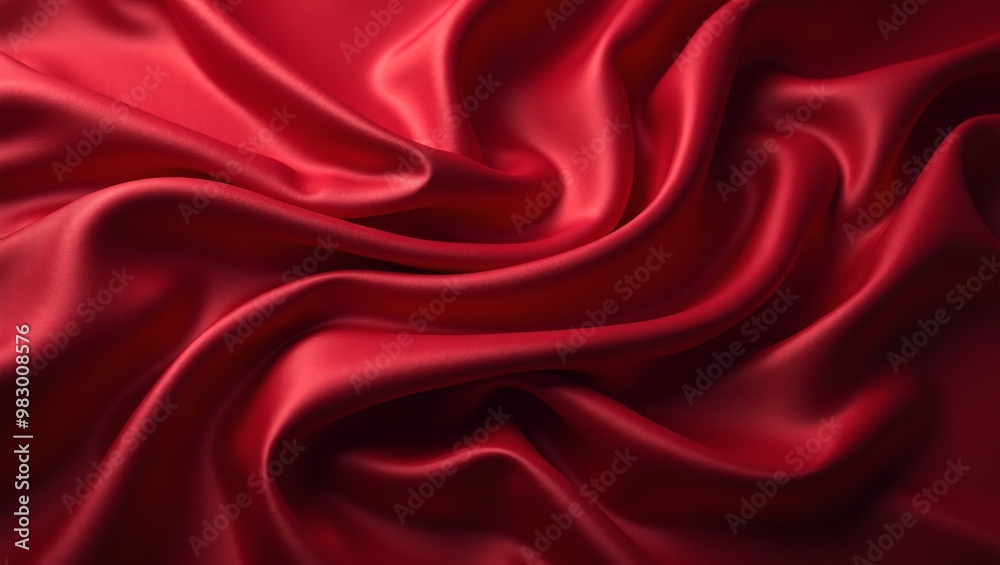 Luxurious satin fabric with shimmering highlights in deep crimson and sapphire Luxurious satin fabric with shimmering highlights in deep crimson and sapphire