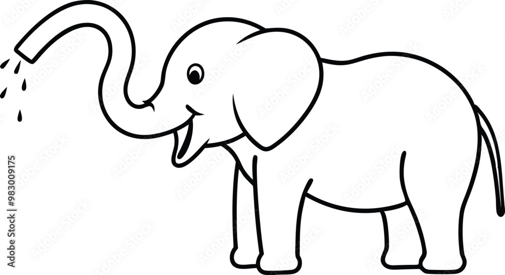 Fototapeta premium Elephant Making Friends in the Jungle