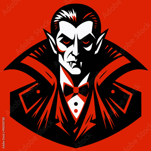 Minimalist design illustration of Dracula






