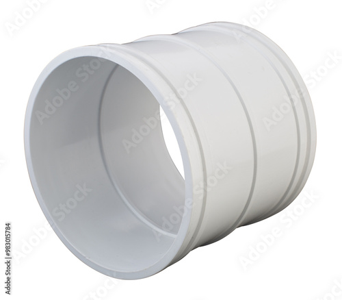 Close-Up of Smooth Plastic Pipe Coupling for Ventilation,PVC coupling for easy connections,UPV Coupler Soket