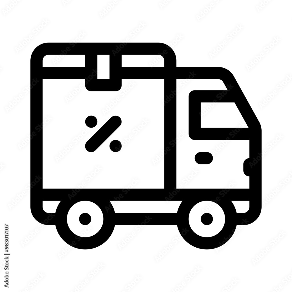 Delivery Discount Line Icon. Single icon, line vector icon Delivery Discount Line Icon. Single icon, line vector icon