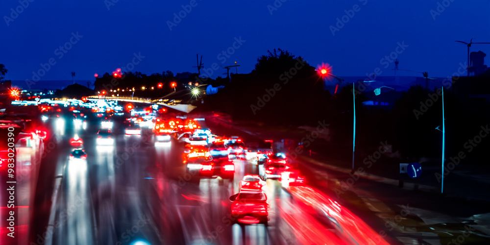 Fototapeta premium traffic in the city at night